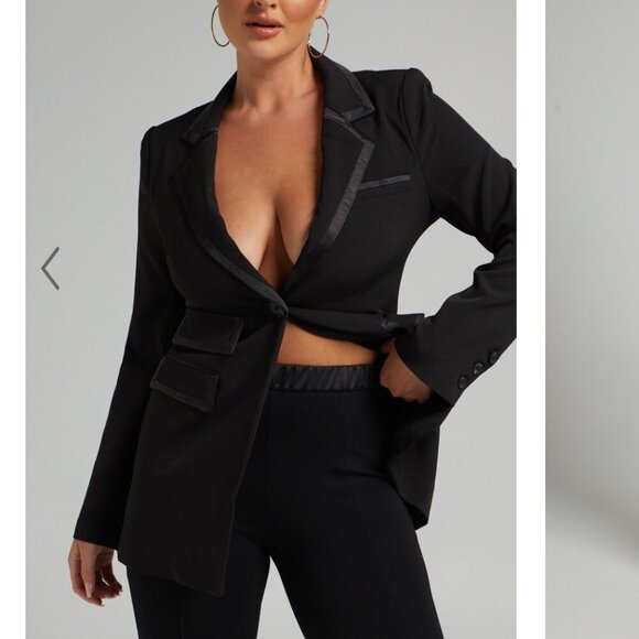 4th & Reckless - BELLA BLAZER in Black Office Siren Boardroom Chic - Picture 7 of 7